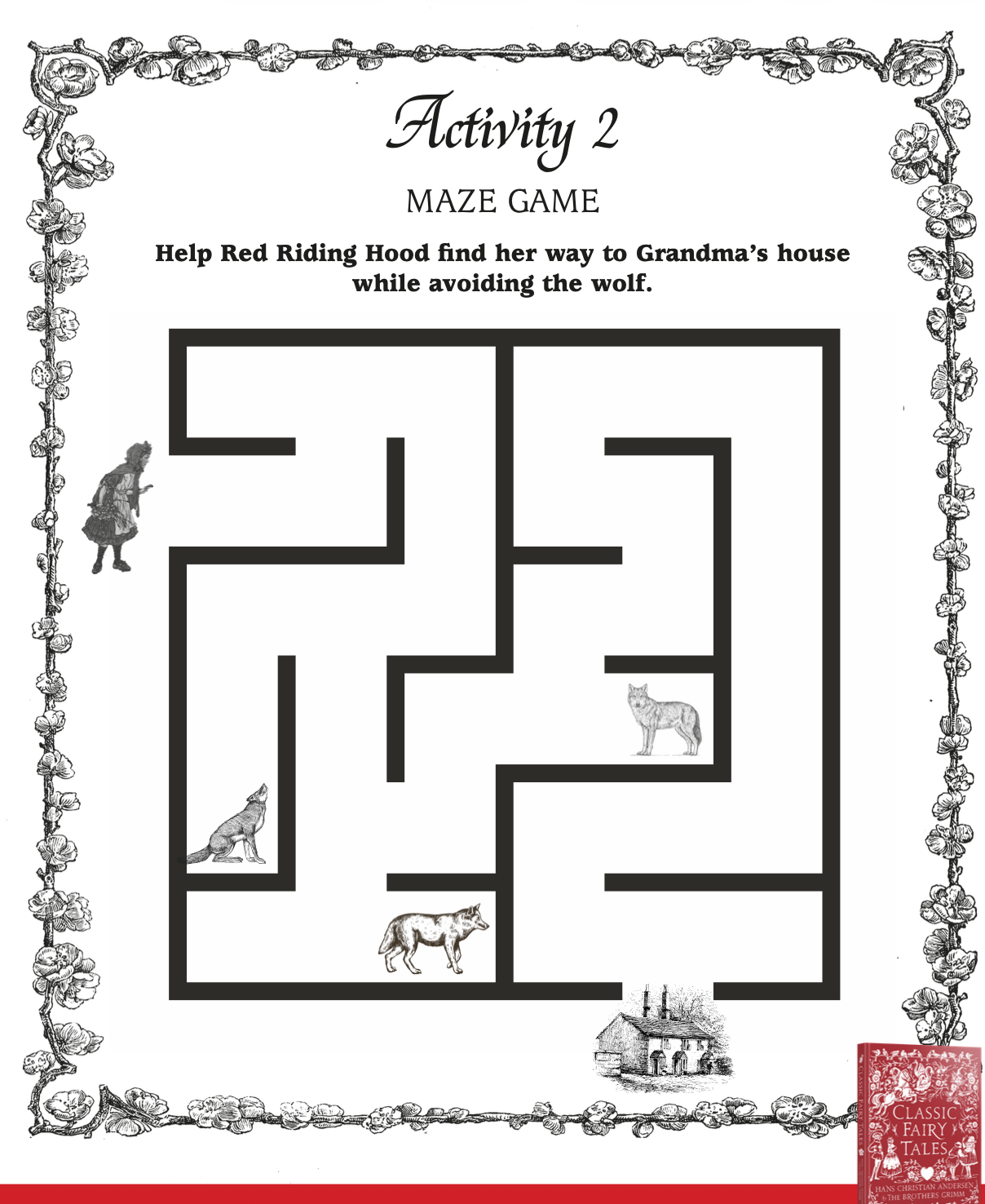 Classic Fairy Tales Activity Pack for children aged 5-7, a 5-page A4 printable PDF