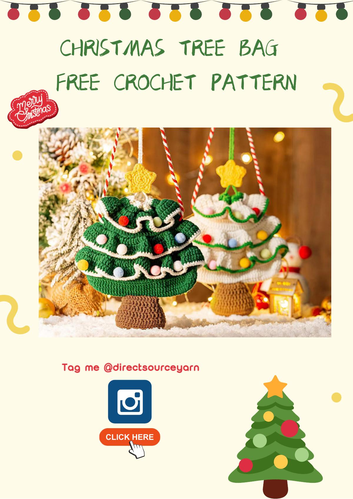 Christmas Tree Bag crochet pattern PDF cover