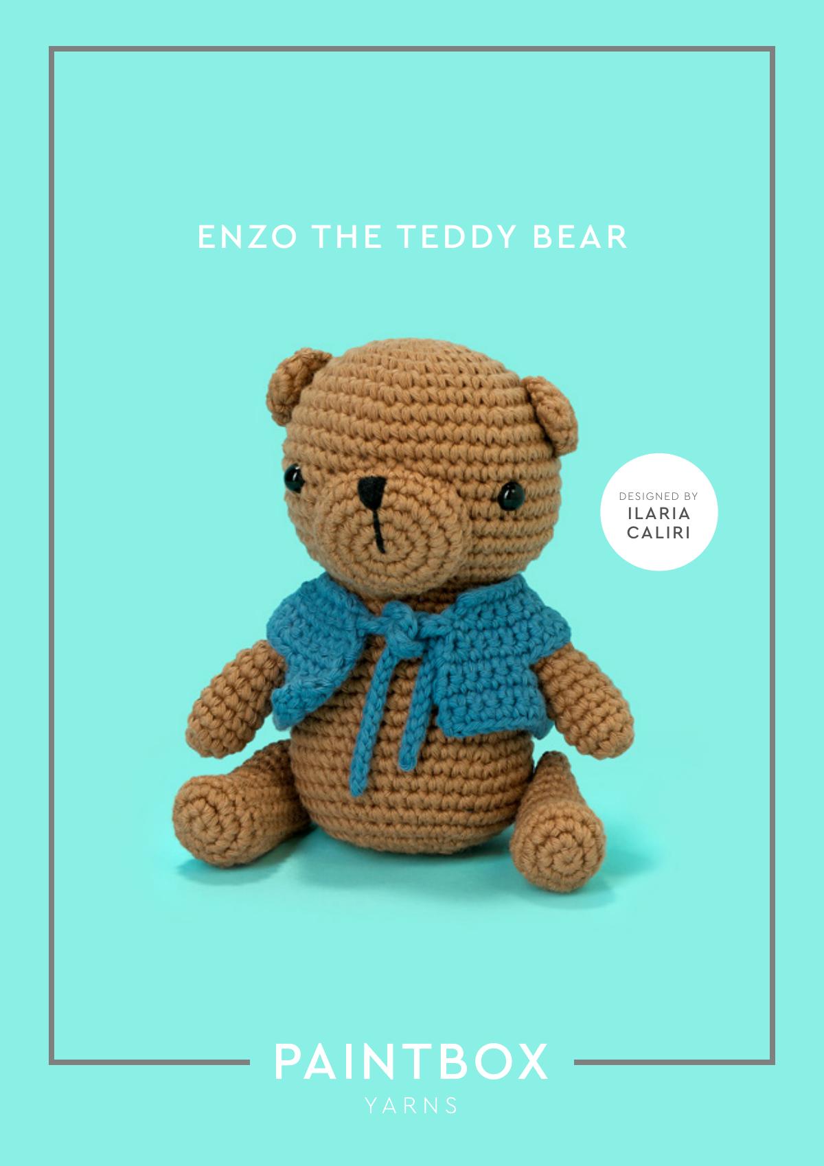Enzo the Teddy Bear crochet toy pattern cover