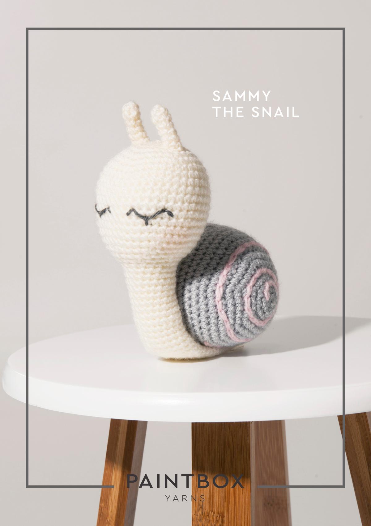Crochet pattern for Sammy the Snail amigurumi toy