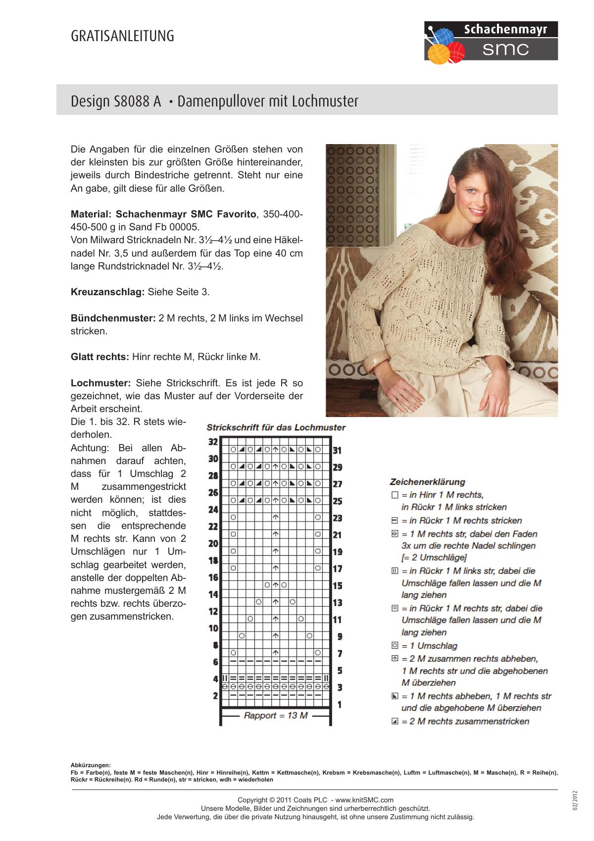Crochet pattern for a Ladies’ Lace Sweater with instructions for back, front, and sleeves