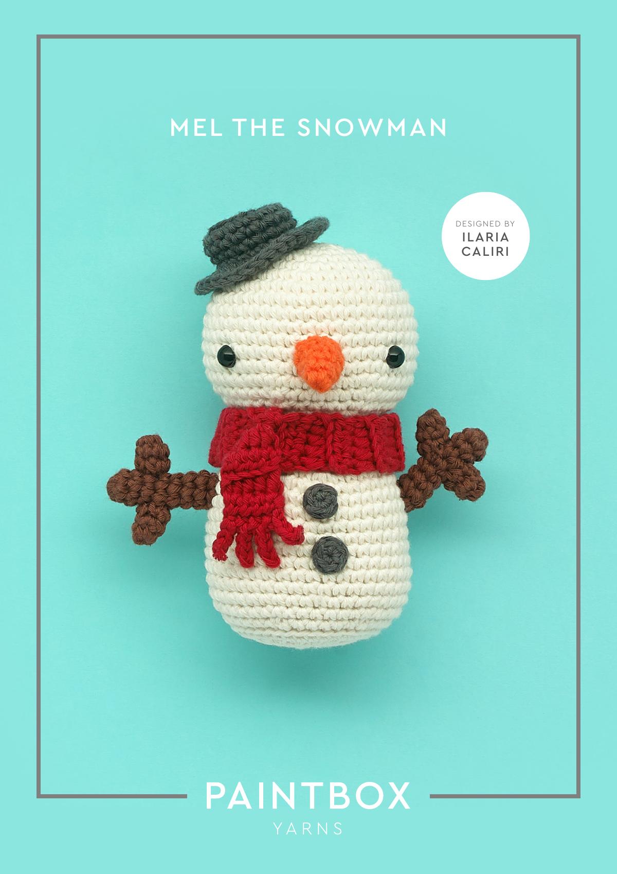 Mel the Snowman plush crochet pattern PDF cover