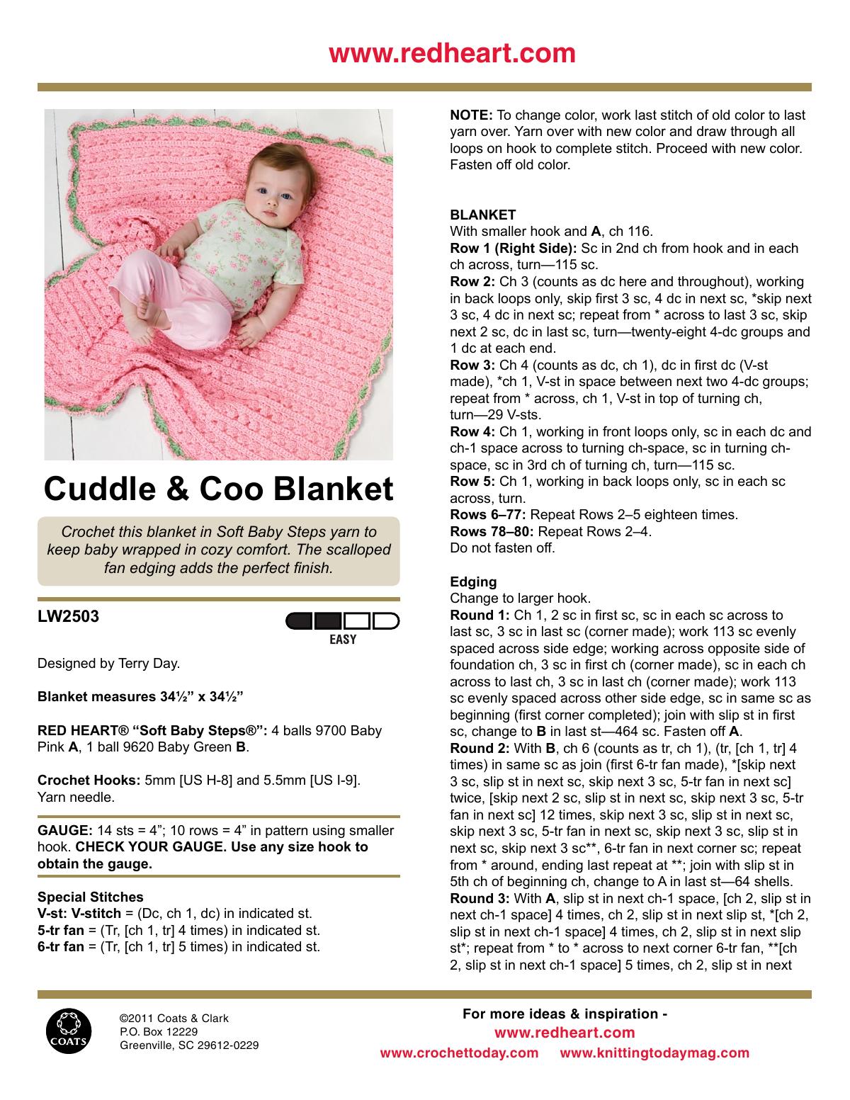 Cuddle & Coo Blanket crochet pattern PDF cover